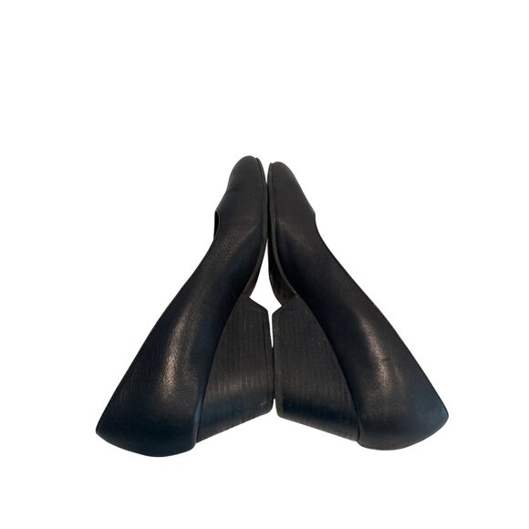 Eileen Fisher Lily Half D'Orsay Leather Black Pumps Women's Size 7.5 - Picture 9 of 13